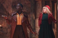 Ncuti Gatwa as the Doctor and Nicola Coughlan as Joy — 'Doctor Who' 2024 Christmas Special 'Joy to the World'