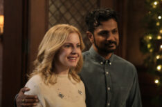 Rose McIver and Utkarsh Ambdukar in 'Ghosts' Season 4