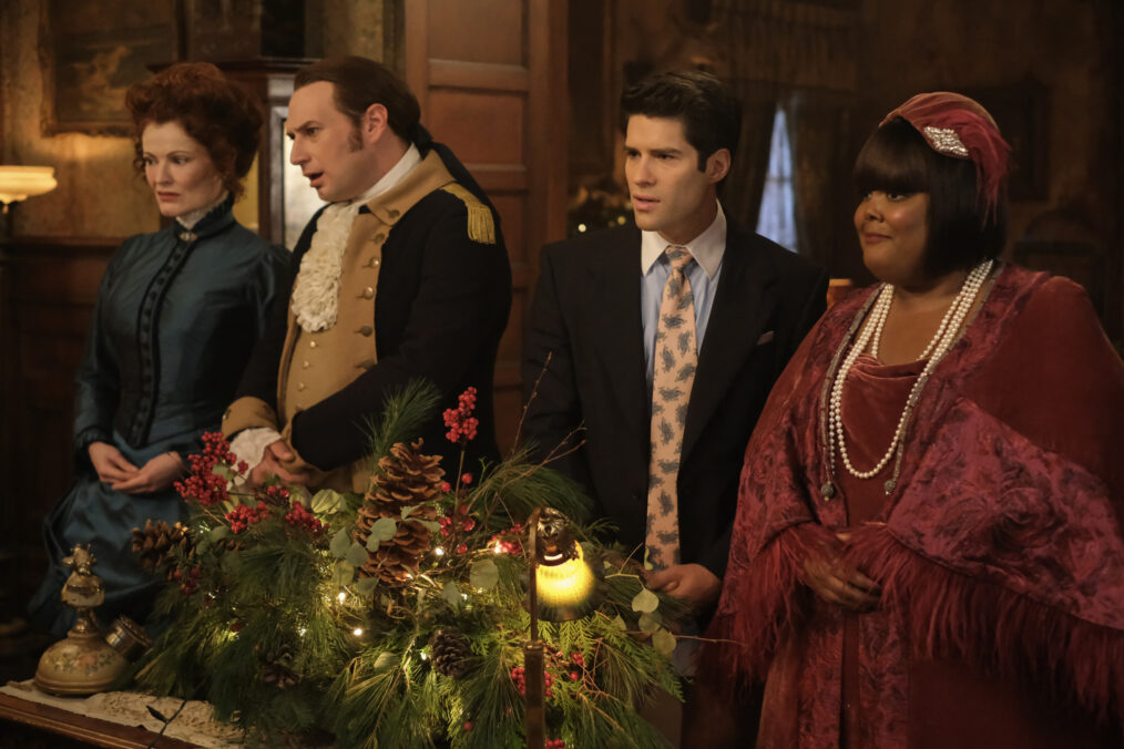 Rebecca Wisocky, Brandon Scott Jones, Asher Grodman, and Danielle Pinnock in 'Ghosts' Season 4