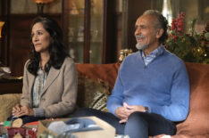 Sakina Jaffrey and Berndard White in 'Ghosts' Season 4