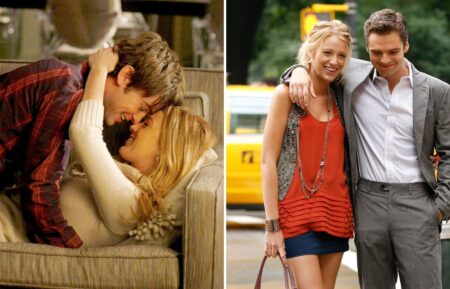 Chace Crawford and Blake Lively as Nate and Serena; Blake Lively and Sebastian Stan as Serena and Carter on 'Gossip Girl'