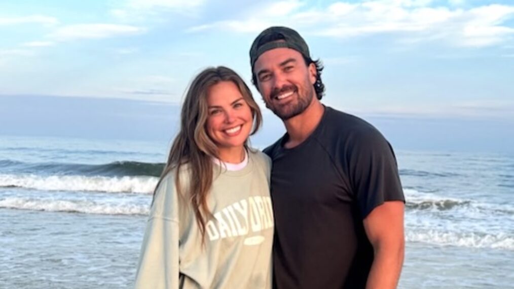 Hannah Brown with fiance Adam Woolard