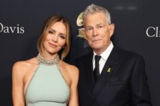 Katharine McPhee and David Foster attend the 66th GRAMMY Awards Pre-GRAMMY Gala & GRAMMY Salute to Industry Icons Honoring Jon Platt at The Beverly Hilton on February 03, 2024 in Beverly Hills, California.