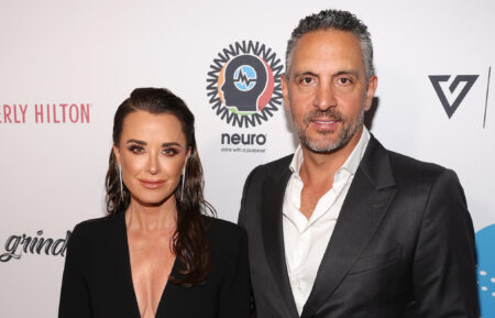 Kyle Richards and Mauricio Umansky attend the Homeless Not Toothless Hollywood Gala at The Beverly Hilton on April 22, 2023 in Beverly Hills, California.