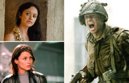 Marisa Ramirez as Melitta in 'Spartacus: Gods of the Arena,' Donnie Wahlberg as Carwood Lipton in 'Band of Brothers,' and Bridget Moynahan as Susan Calvin in 'I, Robot'