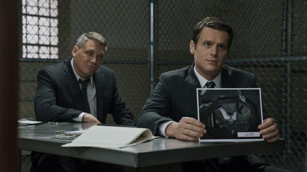 Holt McCallany as Bill Tench and Jonathan Groff as Holden Ford in 'Mindhunter'