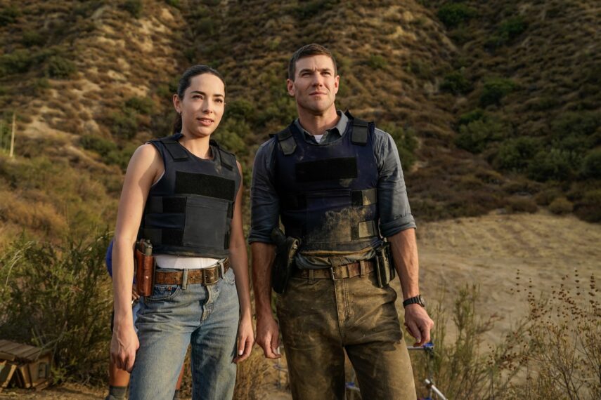 Mariel Molino as Cecilia “Lala” Dominguez and Austin Stowell as Leroy Jethro Gibbs — 'NCIS: Origins' Season 1 Episode 9 "Vivo o Muerto"