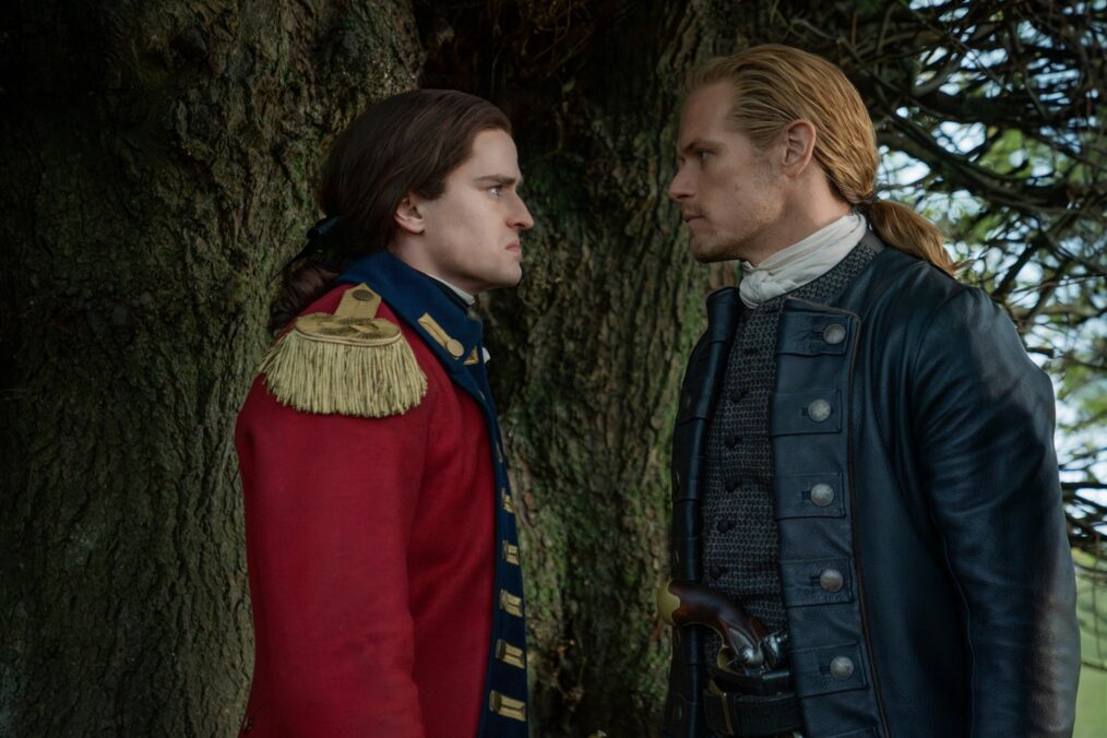 Charles Vandervaart and Sam Heughan in 'Outlander' Season 7