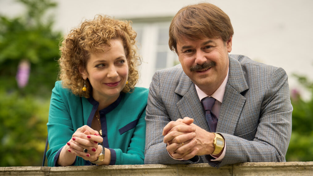 Katherine Parkinson as Lizzie and Danny Dyer as Freddie — 'Rivals' Season 1 Episode 8