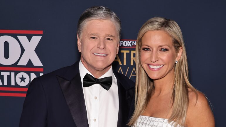 Sean Hannity and Ainsley Earhardt attend FOX Nation's 2024 Patriot Awards at Tilles Center for the Performing Arts on December 05, 2024 in Greenvale, New York.