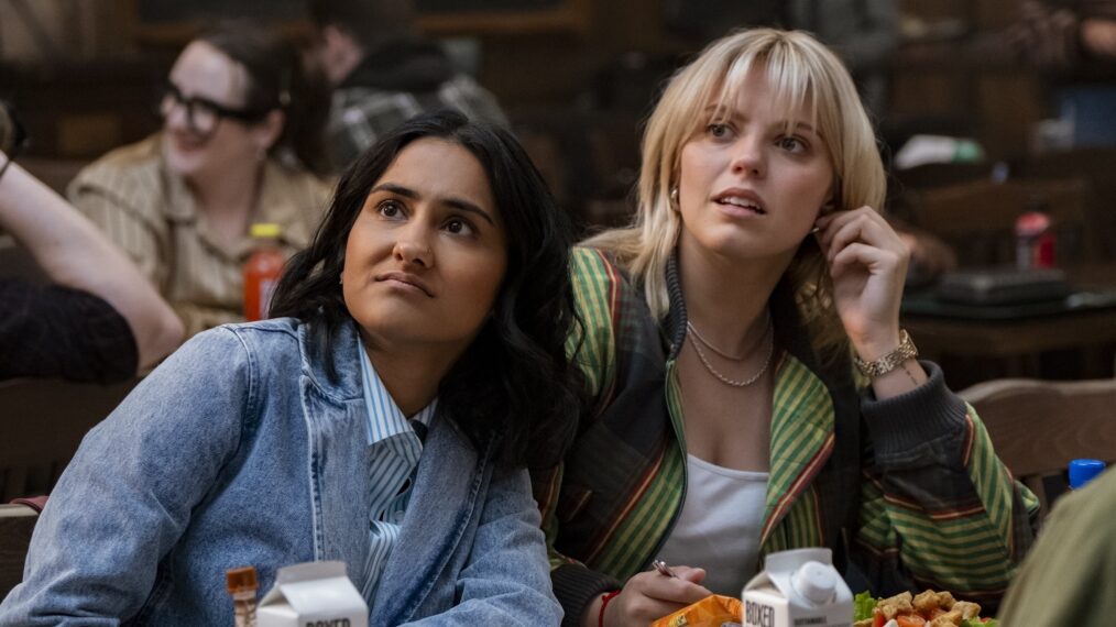 Amrit Kaur and Renee Rapp in 'The Sex Lives of College Girls' Season 3