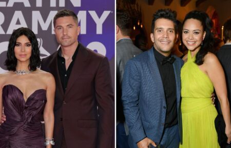 Roselyn Sánchez and Eric Winter attend The 24th Annual Latin Grammy Awards on November 16, 2023 in Seville, Spain /Alyssa Diaz (R) and Gustavo Galindo attend Entertainment Weekly Celebrates Screen Actors Guild Award Nominees sponsored by L'Oreal Paris, Cadillac, And PopSockets at Chateau Marmont on January 26, 2019 in Los Angeles, California.