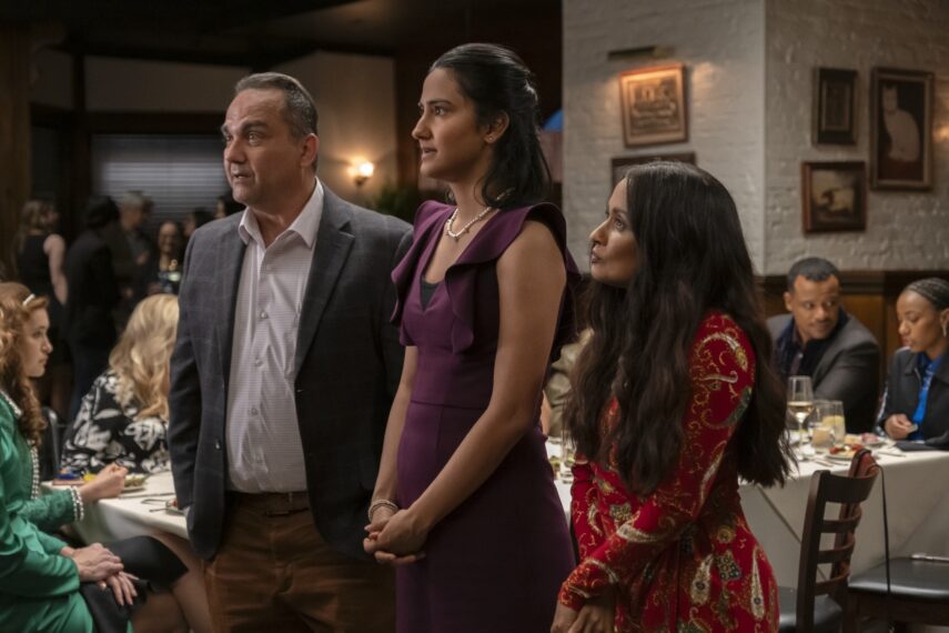 Mueen Jahan, Amrit Kaur, and Kavi Ramachandran Ladnier in 'The Sex Lives of College Girls' Season 3