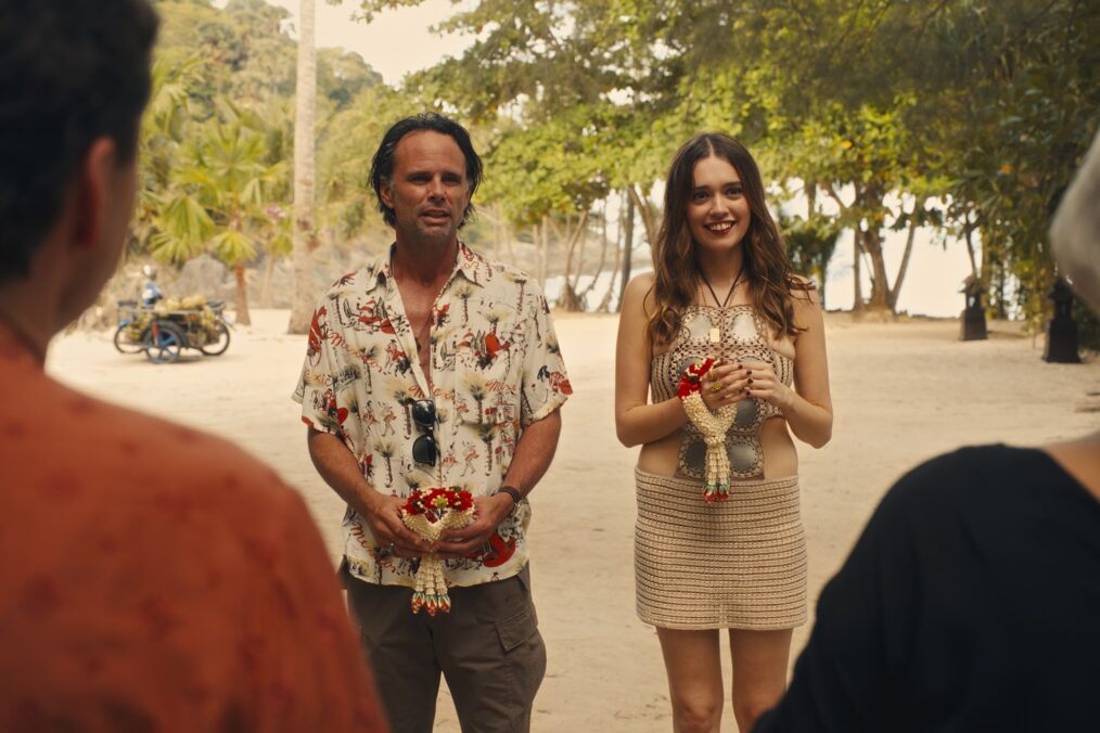 Walton Goggins and Aimee Lou Wood in 'The White Lotus' Season 3