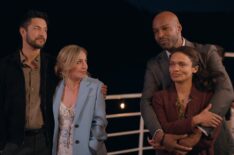 Marco Grazzini as Mike Valenzuela, Zibby Allen as Brie Sheridan, Colin Lawrence as Preacher, Kandyse McClure as Kaia in 'Virgin River' Season 6