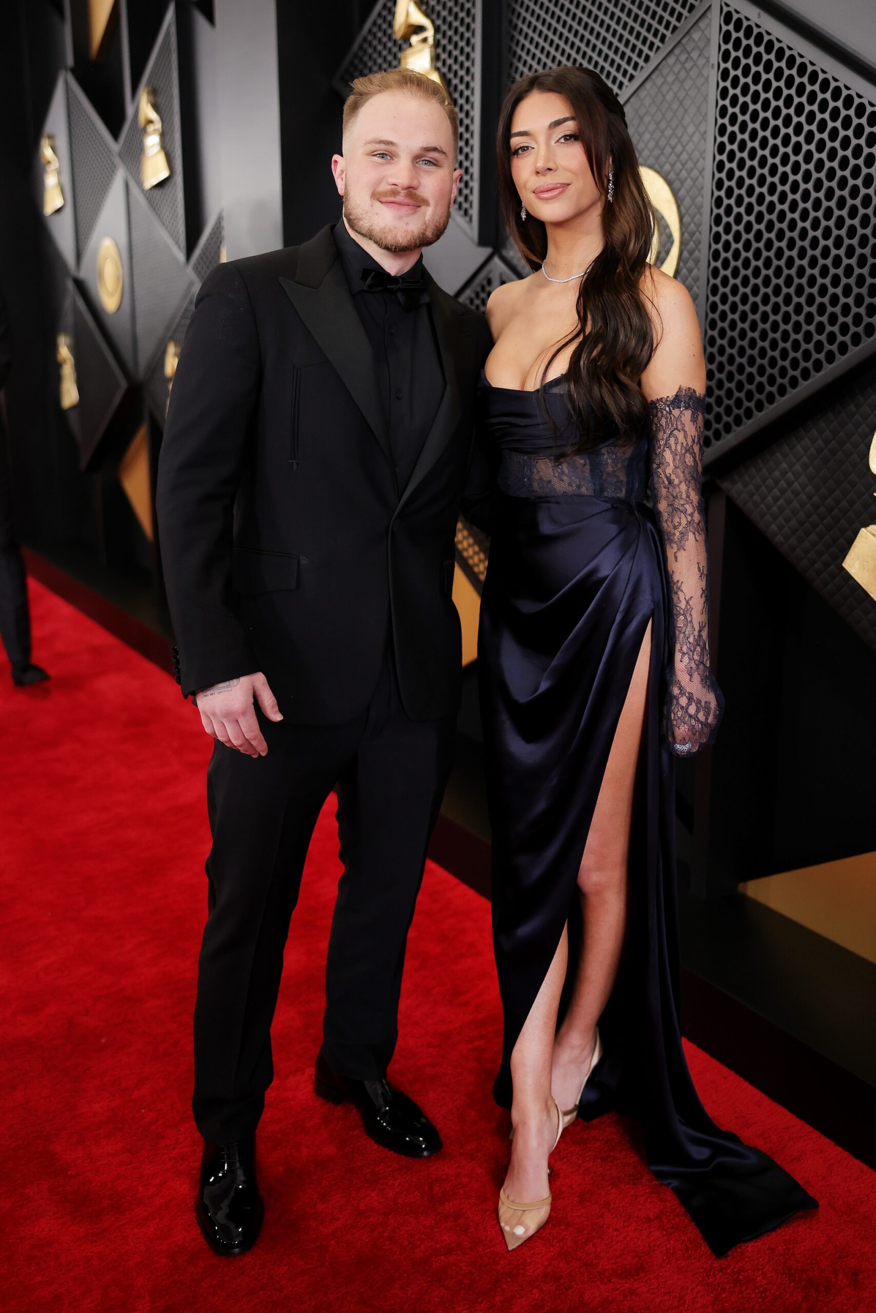 Zach Bryan and Brianna LaPaglia attend the 66th GRAMMY Awards at Crypto.com Arena on February 04, 2024 in Los Angeles, California.