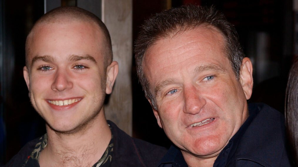 Zak and Robin Williams at the New York City premiere of 'Death To Smoochy' in 2002