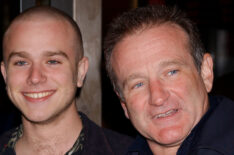 Zak and Robin Williams at the New York City premiere of 'Death To Smoochy' in 2002