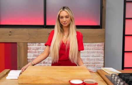 Corinne Olympios, as seen on Worst Cooks in America, Season 28, Heroes Vs Villains