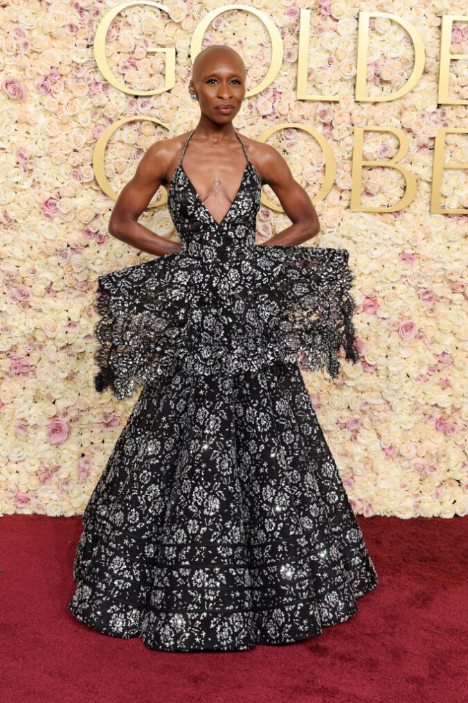 Cynthia Erivo attends the 82nd Annual Golden Globe Awards at The Beverly Hilton on January 05, 2025