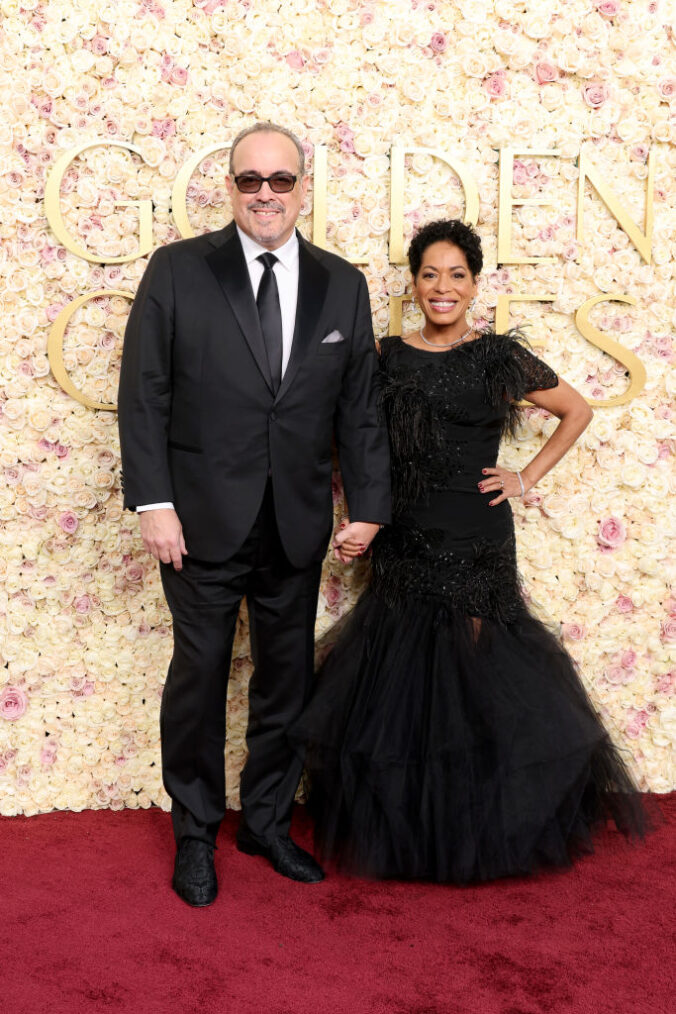 David Zayas and Liza Colón-Zayas attend the 82nd Annual Golden Globe Awards at The Beverly Hilton on January 05, 2025 in Beverly Hills