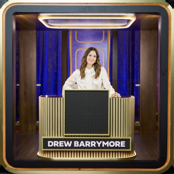 Drew Barrymore co-host of the CBS Original Series HOLLYWOOD SQUARES, scheduled to air on the CBS Television Network. -- Photo: Sonja Flemming/CBS ©2024 CBS Broadcasting, Inc. All Rights Reserved.