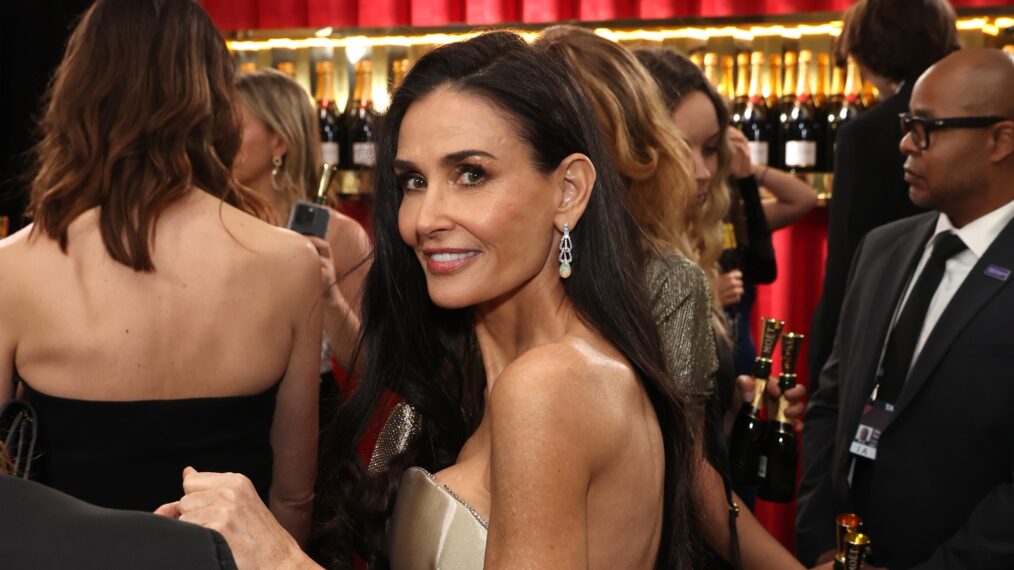 Demi Moore at the Golden Globes