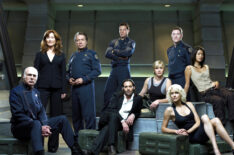 Battlestar Galactica, Season 3 Cast - Michael Hogan, Mary McDonnell, Edward James Olmos, Jamie Bamber, James Callis, Katee Sackhoff, Tahmoh Penikett, Grace Park, Tricia Helfer