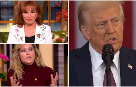 Joy Behar, Sara Haines and Donald Trump