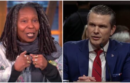 Whoopi Goldberg and Pete HEgseth