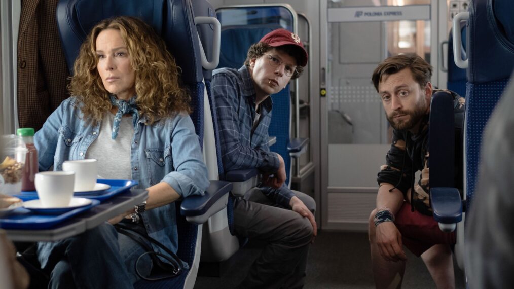 Jennifer Grey, Jesse Eisenberg, Kieran Culkin in 'A Real Pain'