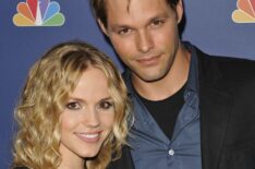 Justin Bruening and wife Alexa Havins arrive at NBC's Fall Premiere Party at Boulevard 3 on September 18, 2008 in Los Angeles, California.