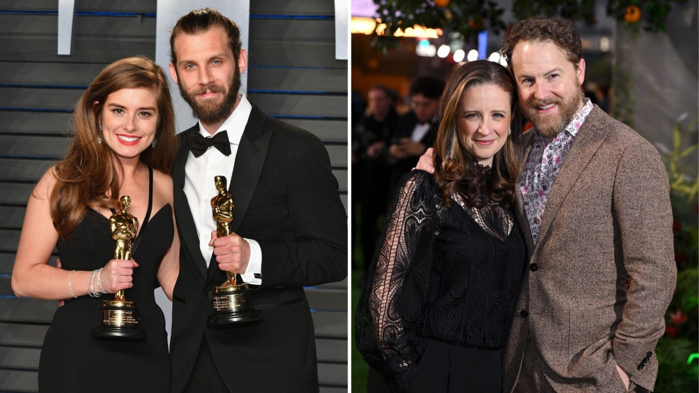 Filmmakers Rachel Shenton (L) and Chris Overton attend the 2018 Vanity Fair Oscar Party hosted by Radhika Jones at Wallis Annenberg Center for the Performing Arts on March 4, 2018 in Beverly Hills, California / Laura Wade and Samuel West attend the 