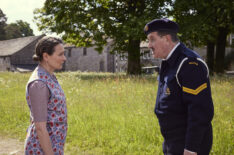 Anna Madeley as Mrs. Hall and Jeremy Swift as Mr. Bosworth in 'All Creatures Great and Small' Season 5 Episode 5