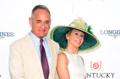 Bill Higgins and Barbara Corcoran attend the 141st Kentucky Derby at Churchill Downs