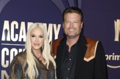 Gwen Stefani and Blake Shelton attend the 59th Academy of Country Music Awards