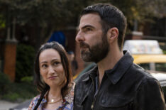 Eden Espinosa as Pastor Maria Thomas, Zachary Quinto as Dr. Oliver Wolf in 'Brilliant Minds' Season 1 finale