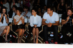 Kendall Jenner, Kourtney Kardashian, Kim Kardashian, Kris Humphries, and Brody Jenner attend the Abbey Dawn by Avril Lavigne Spring 2012 fashion show