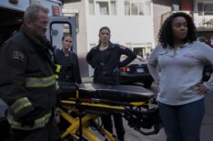 Christian Stolte as Randy 'Mouch' McHolland, Jocelyn Hudon as Lyla Novak, Hanako Greensmith as Violet Mikami — 'Chicago Fire' Season 13 Episode 9 'A Favor'