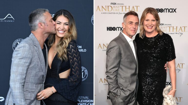 Taylor Kinney and Ashley Cruger attend the opening ceremony during the 61st Monte Carlo TV Festival on June 17, 2022 in Monte-Carlo, Monaco / David Eigenberg and Chrysti Eigenberg attend HBO Max's premiere of 