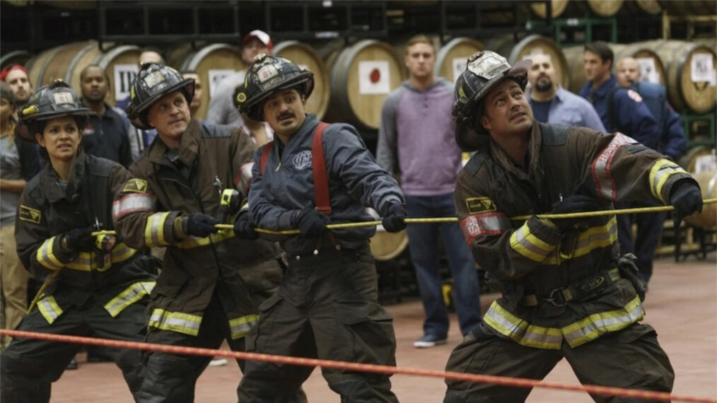 Cast members of the 'Chicago Fire' episode 