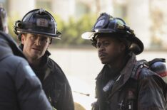 Jake Lockett as Sam Carver, Daniel Kyri as Darren Ritter — 'Chicago Med' Season 10 Episode 11 'In the Trenches: Part 2'