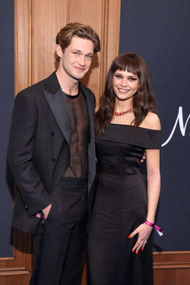 Damian Hardung and Harriet Herbig-Matten attend the Berlin premiere of "Maxton Hall" at Zoopalast on April 23, 2024 in Berlin, Germany.