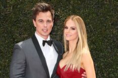 Darin Brooks and Kelly Kruger attend the 45th annual Daytime Emmy Awards at Pasadena Civic Auditorium on April 29, 2018 in Pasadena, California.