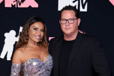 Dolores Catania and Paul Connell attend the 2023 MTV Video Music Awards