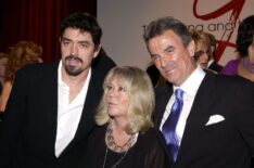 Actor Eric Braeden, his wife Dale and their son Christian celebrate Braeden's 25th anniversary playing legendary character Victor Newman on 'The Young and The Restless' at a special ceremony on February 1, 2005 at CBS Television City in Los Angeles, California.