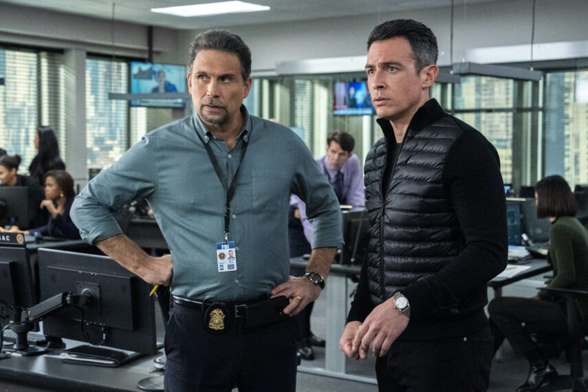 Jeremy Sisto as Assistant Special Agent in Charge Jubal Valentine and John Boyd as Special Agent Stuart Scola — 'FBI' Season 7 Episode 9 "Descent"