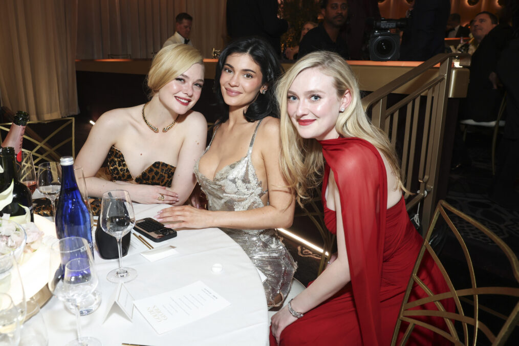 Elle Fanning, Kylie Jenner and Dakota Fanning - 2025 Golden Globes