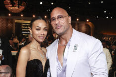 Zoe Saldaña and Dwayne “The Rock” Johnson - Golden Globes 2025