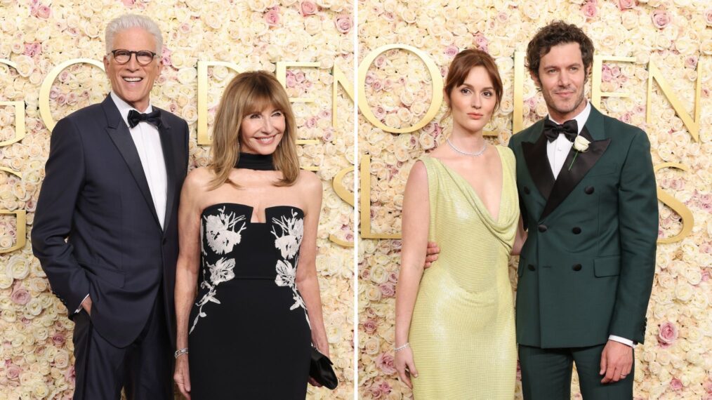 Ted Danson and Mary Steenburgen, Leighton Meester and Adam Brody at the 2025 Golden Globes